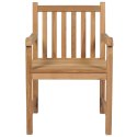  Krzesła ogrodowe 8 szt., z kremowymi poduszkami, drewno tekowe Lumarko!