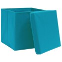  Pudełka z pokrywami, 4 szt., 28x28x28 cm, błękitne Lumarko!