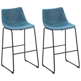 Zestaw 2 krzeseł barowych niebieski FRANKS Lumarko!