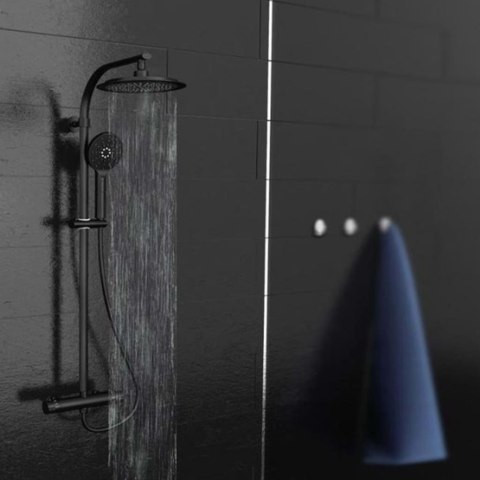 Panel prysznicowy MADURA FRESH, matowy czarny Lumarko