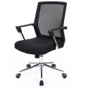 Obrotowe krzesło biurowe tylne siedzenie Wysokość regulowana czerń