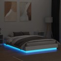 Rama łóżka z oświetleniem LED, biała, 140x200 cm Lumarko!