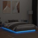 Rama łóżka z oświetleniem LED, szary dąb sonoma, 150x200 cm Lumarko!