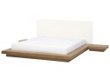 Łóżko ze stolikami nocnymi 180 x 200 cm jasne drewno ZEN Lumarko!