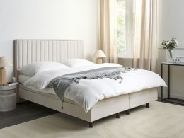 Łóżko regulowane tapicerowane 160 x 200 cm beżowe DUKE II Lumarko!