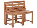 Wielofunkcyjna ławka stolik drewniana jasna TUENNO Lumarko!
