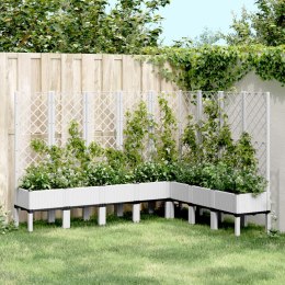 Donica ogrodowa z kratką, biała, 200x160x142 cm, PP Lumarko!