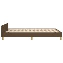 Rama łóżka z wezgłowiem, ciemnobrązowa, 120x190 cm, tkanina Lumarko!