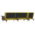 Sofa rozkładana L, żółta, 279x140x70 cm, aksamit Lumarko!