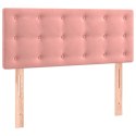 Łóżko kontynentalne z materacem i LED, różowe, 120x190 cm Lumarko!