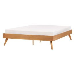 Łóżko 140 x 200 cm jasne drewno BERRIC Lumarko!