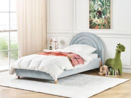 Łóżko welurowe 90 x 200 cm jasnoniebieskie ANET Lumarko!
