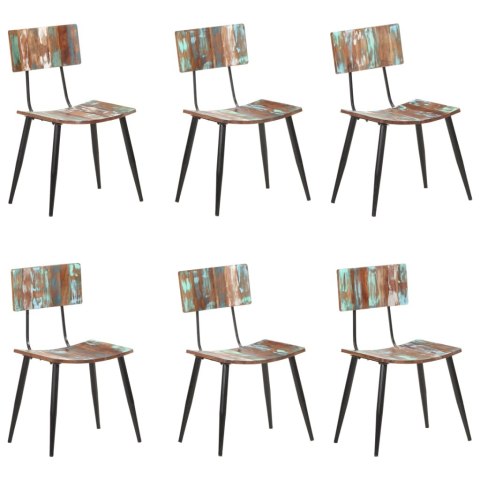 Krzesła stołowe, 6 szt., lite drewno z odzysku Lumarko!