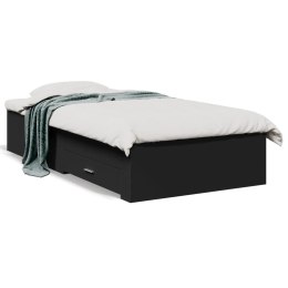 Rama łóżka z szufladami, czarna, 75x190 cm Lumarko!
