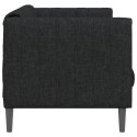 Sofa 2-osobowa, czarna, tapicerowana tkaniną Lumarko!