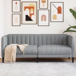 Sofa 2-osobowa, jasnoszara, tapicerowana tkaniną Lumarko!