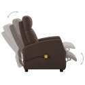Fotel masujący, brązowy, sztuczna skóra Lumarko!
