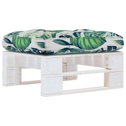 VidaXL Ogrodowy stołek z palet, impregnowane na biało drewno sosnowe