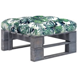 VidaXL Ogrodowy stołek z palet, impregnowane na szaro drewno sosnowe