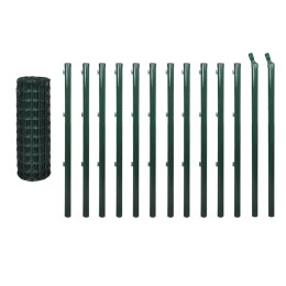 VidaXL Euro ogrodzenie, stalowe, 25 x 1,5 m, zielone