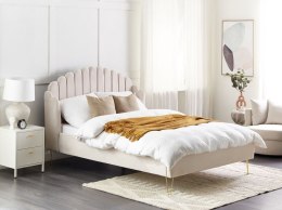 Łóżko tapicerowane 140 x 200 cm beżowe AMBILLOU