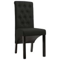  Krzesła do jadalni, 4 szt., czarne, tapicerowane tkaniną Lumarko!