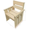  Krzesło ogrodowe, impregnowane drewno sosnowe Lumarko!