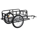  Transportowa przyczepa rowerowa 130x73x48,5 cm, stalowa, czarna Lumarko!
