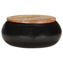  Stolik kawowy, czarny, 68 x 68 x 30 cm, lite drewno z odzysku Lumarko!