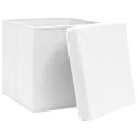  Pudełka z pokrywami, 4 szt., 28x28x28 cm, białe Lumarko!