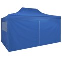  Rozkładany namiot, pawilon z 4 ścianami, 3 x 4,5 m, niebieski Lumarko!