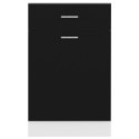  Szafka kuchenna, czarna, 50x46x81,5 cm, płyta wiórowa Lumarko!