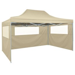  Rozkładany namiot z 3 ściankami, 3 x 4,5 m, kremowy Lumarko!