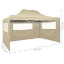  Rozkładany namiot z 3 ściankami, 3 x 4,5 m, kremowy Lumarko!