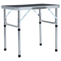  Składany stolik turystyczny, szary, aluminiowy, 60x45 cm Lumarko!