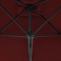  Parasol ogrodowy na stalowym słupku, bordowy, 300x230 cm Lumarko!