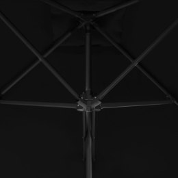  Parasol ogrodowy na stalowym słupku, czarny, 250x250x230 cm Lumarko!