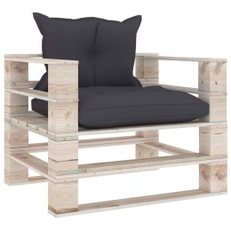  Sofa ogrodowa z palet, antracytowe poduszki, drewno sosnowe Lumarko!