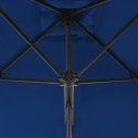  Parasol ogrodowy na stalowym słupku, niebieski, 250x250x230 cm Lumarko!