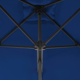  Parasol ogrodowy na stalowym słupku, niebieski, 250x250x230 cm Lumarko!