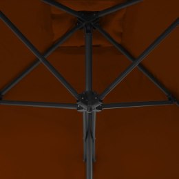  Parasol ogrodowy na stalowym słupku, terakota, 250x250x230 cm Lumarko!