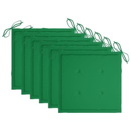  Poduszki na krzesła ogrodowe, 6 szt., zielone, 50x50x4 cm Lumarko!
