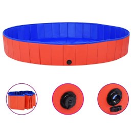  Składany basen dla psa, czerwony, 200x30 cm, PVC Lumarko!