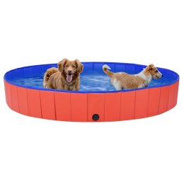  Składany basen dla psa, czerwony, 200x30 cm, PVC Lumarko!