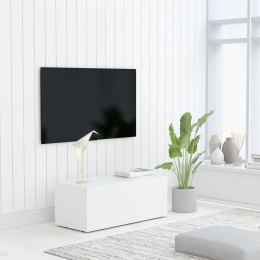  Szafka pod telewizor, biała, 80x34x30 cm, płyta wiórowa Lumarko!