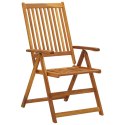  Składane krzesła ogrodowe z poduszkami, 6 szt., drewno akacjowe Lumarko!