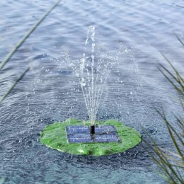  Pływająca fontanna z pompą, solarna, w kształcie liścia lotosu Lumarko!