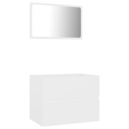 Lumarko 2-częściowy zestaw mebli łazienkowych, biały, płyta wiórowa