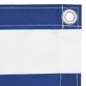  Parawan balkonowy, biało-niebieski, 90x300 cm, tkanina Oxford Lumarko!