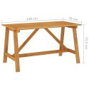  Stół jadalniany do ogrodu, 140x70x73,5 cm, lite drewno akacjowe Lumarko!